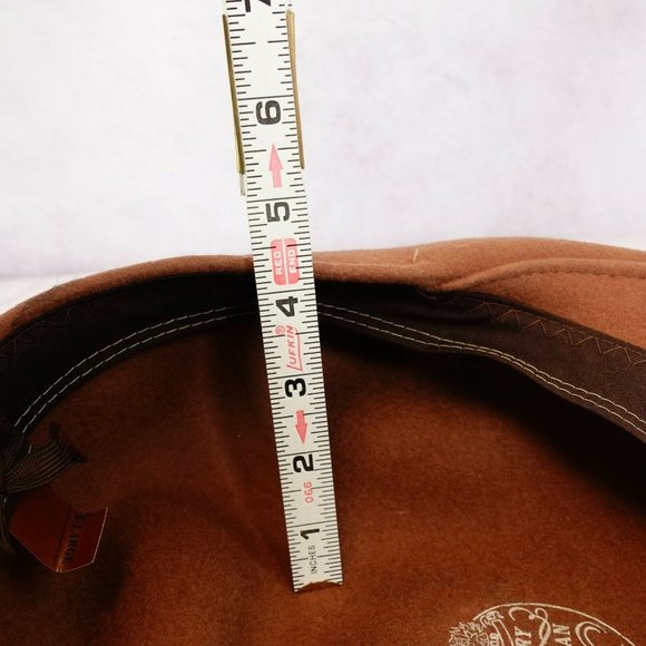 COUNTRY GENTLEMAN LONDON Men's Brown Orange 100% Wool Cuffley Beret XL Flat Cap‎ - Picture 6 of 8